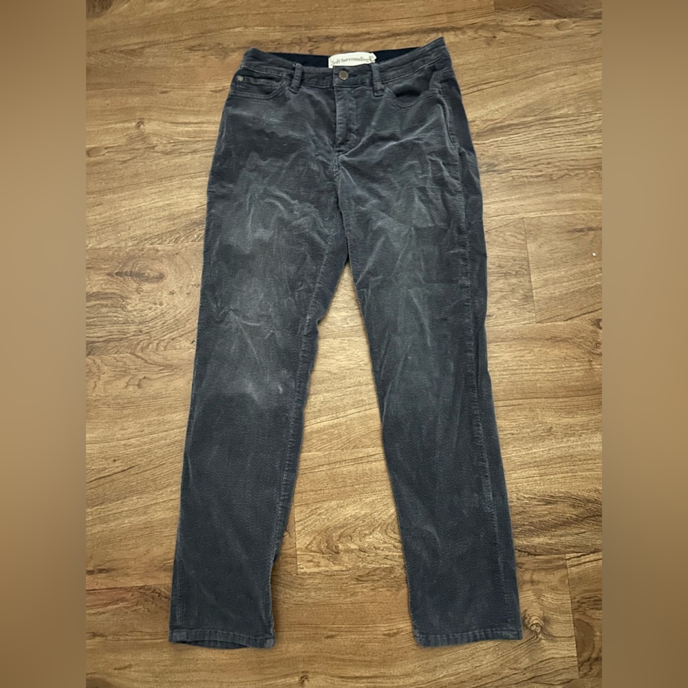Blue grey ribbed size 4 soft surroundings jeans
